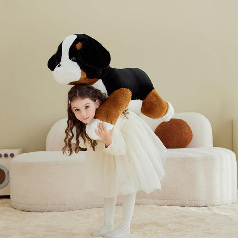 IKASA Giant Bernese Mountain Dog Stuffed Animal Plush Toy, Big Jumbo Soft Toy, 30" Huge Size Cute Fluffy Plushie, Gifts