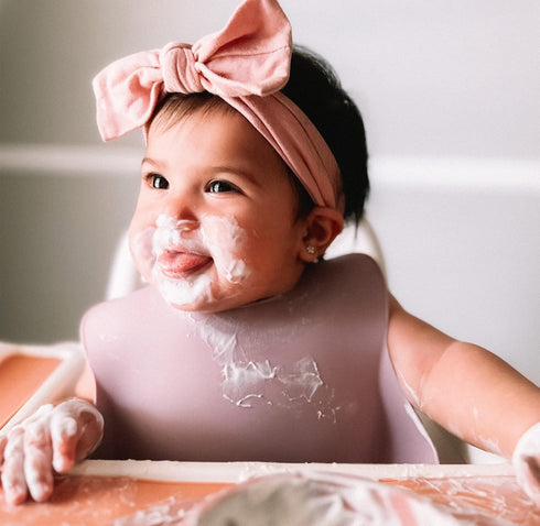 Set 3, 6-12 Moonkie Silicone Baby Bibs of BPA Free Waterproof Baby Bibs for Eating, Soft Adjustable Silicone Bibs