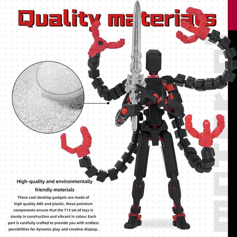 PkghoKids T13 3D 13 13 13 Assembly Completed Action Figure Printed Multi-Jointed Movable T Nova Robot Action Figure