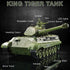 Bvrorere WW2 1:28 9 6 7 8 9 10 RC Tank, Remote Control German King Tiger Army Tank Toys, Scale Channels RC Military