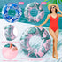 2 Pcs Large Float Tube 47.24 Inches, Inflatable Pool Floats Jumbo Tropical Leaves Pool Tube for Adults Kids Summer