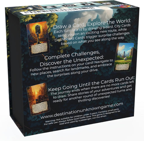 Destination Unknown: Urban Explorer The Road Trip Adventure Card Game | Travel Game for Couples, Friends & Families |