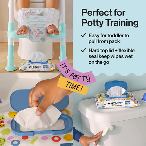 126 Count The Honest Company Toddler Hypoallergenic Flushable Wipes