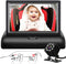 Baby Car Mirror, Shybaby 1080P Camera Monitor with Handbell Toy, 4.3'' HD Wide View Seat Mirror, Night Vision