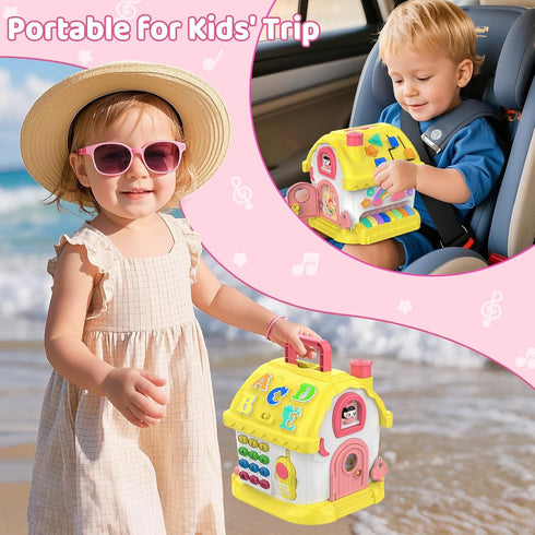 1 12-in-1 6-12-18 1st Montessori Toys for Year Old Girl Gifts, Bilingual Learning & Education Baby Toy Months, Musical