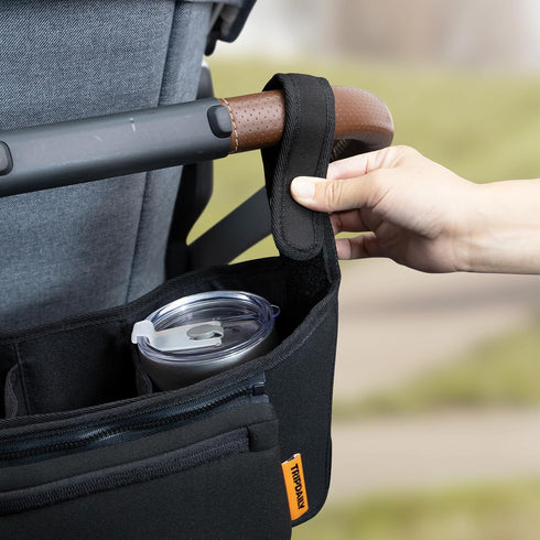 Stroller Organizer Bag with Insulated Cup Holder, Non-Slip Straps, Detachable Phone Bag for UPPABABY and Other Brands