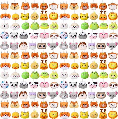 Libima Mini Stuffed Animals Sea Animal Plush Keychain Set, 150 Pcs for Carnival Birthday Classroom Prizes