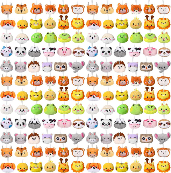 Libima Mini Stuffed Animals Sea Animal Plush Keychain Set, 150 Pcs for Carnival Birthday Classroom Prizes