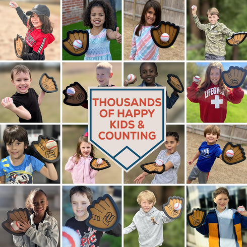 Set Toss and Catch Ball Game - Easy to Use Sticky Balls & Beginner Baseball Training Glove - Premium Toy Paddle Fits
