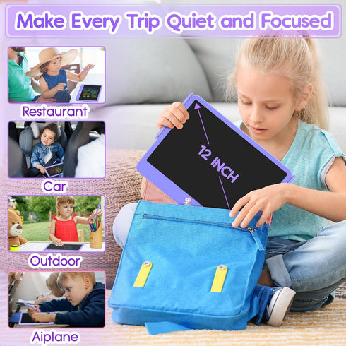 LCD Writing Tablet for Kids 12 Inch, Unicorn Doodle Board for Toddlers, Travel Essentials, Gift