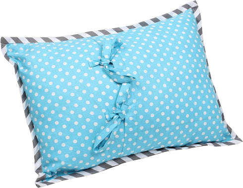 Elephants Aqua/Lime/Grey Decorative Pillow by Bacati