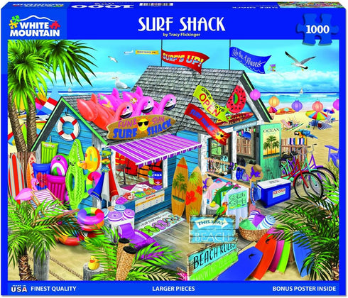 White Mountain Puzzles - Surf Shack - 1000 Piece Jigsaw Puzzle