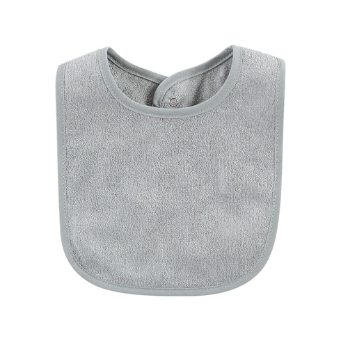 Hudson Baby Unisex Baby Rayon from Bamboo Bib - 10pk with Waterproof Lining, Gray White, One Size