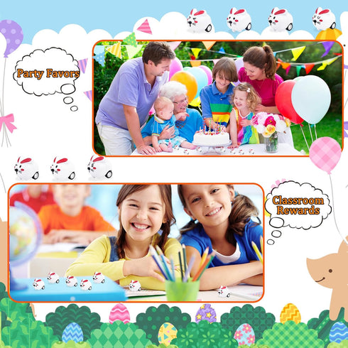 Kuihaazi 30 Pack Easter Pull Back Cars,Rabbit Toy Cars,Mini Bunny Toys for Kids,Easter Basket Stuffers,Easter Egg