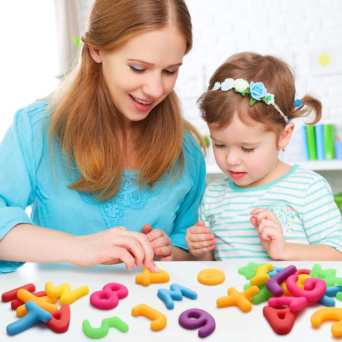 Alphabet Learning Toys for Kids, 40PCS ABC Toys for Ages 3-5, Educational Letter and Number Mochi Squishy Toys