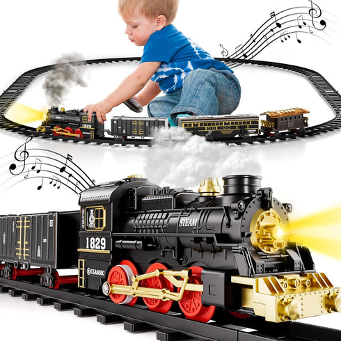 Xelabrion Set 3-5 4-7, Set Set 3 4 5 6 7 8Years Train for Kids Remote Control Train Toys with Lights & Sound Spray, RC