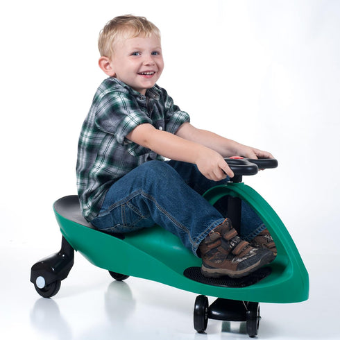 Wiggle Car Ride On Toy, No Batteries, Gears or Pedals, Outdoor Ride Ons for Kids 3 Years and Up, Green