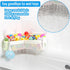 KPH Bath Toy Storage, 3 Compartments for Organizing Children's Bath Toys, Keep Your Bathtub Tidy