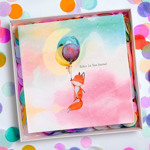 Pillow & Toast Limited Edition Baby's First Year Memory Book and Journal - Eco-Friendly Keepsake with Woodland Design