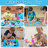 57Pcs 3-5 6 7 8 Sensory Bin, Ocean Mermaid Sensory Bins for Toddlers Sand Art Kit Sea Animals Molds Sandbox with Cover