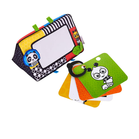 Baby Einstein Flip For Art High Contrast Floor Activity Mirror with Take Along Cards, Tummy Time Play