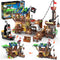 HOGOKIDS Pirate Ship House Building Set with LED Light - 3 Style