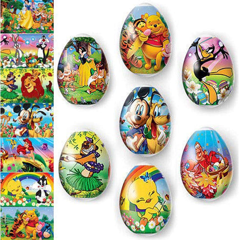 Easter Egg Decorating Kit - Heat Shrink Sleeve Egg Wraps & Stickers for 7 Easter Eggs