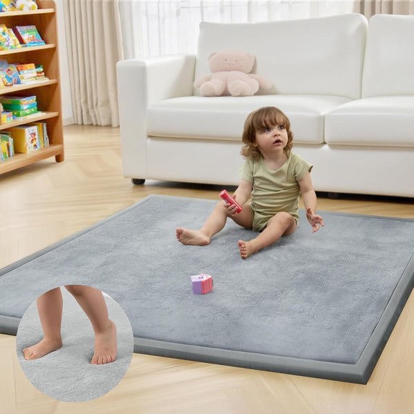 ACOMOPACK Baby Play Mat for Floor 1.3" Thick Memory Foam 50x50 Soft