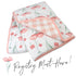 HonestBaby Quilted Baby Blankets - Reversible Organic Cotton for Infant Boys, Girls, Unisex, Strawberry Pink