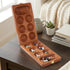 Set (72+8 Ajuny Wooden Mancala Board Game Classic Board Games, Portable Folding Travel Mancala Board with Marbles
