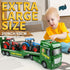 2 3 4 5 Dwi Dowellin Large Flatbed Semi Truck Toy for Kids,Includes Farm Vehicles,Car Toy Birthday Gift for Years Old