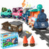 MORECOLL Electric Train Set for Toddlers & Kids w/Music, Lights & Tracks