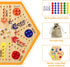 2 6 6 24 6 Family(15 INCH) Wooden Board Game, Original Marble Game Double Sided Painted to Player Fast Track Board Game