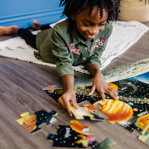 Melissa & Doug Solar System Floor Puzzle (48 pcs, 2 x 3 Feet) - Educational Toy, FSC Certified