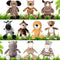 HyDren 10 Pcs Safari Stuffed Animals Plush Jungle Toys for Girls Boys, Elephant, Giraffe, Lion, Tiger, Monkey, and More