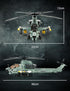 AH-1Z Set (597 SEMKY Military Series Helicopter Little Birds Air Force Building Block Pieces) -Building and Military