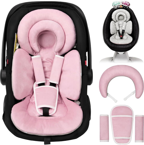 Tinlyfinly Infant Car Seat Insert with Extra Cushion for Preemie to Toddler,