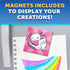 10 6 Blue Marble Magnetic Tile Art Craft Kit - Paint Your Own Magnetic Mini Tiles, Includes Tiles, Magnets, Paints