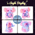 11'' Hopearl LED Plush Elephant Colorful Lighting Up Stuffed Animal Elephish Floppy Night Lights Glow in The Dark