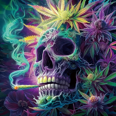 BBOLDIN Magic Horror Skeleton Puzzles for Adults 1000 Pieces, Colorful Skull Scary Art