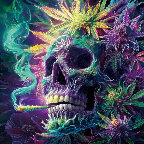 BBOLDIN Magic Horror Skeleton Puzzles for Adults 1000 Pieces, Colorful Skull Scary Art