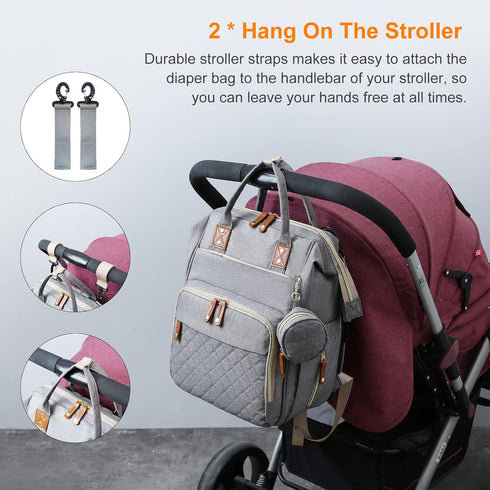 3 1 Backpack Pack Diaper Bag with Changing Station, Waterproof in Baby Diaper with Foldable Changing Pad, Large Travel