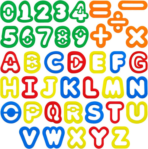 Dough Tool Set with Dough Alphabet Cutters,Numbers Cutters,Mathematical Symbols,Great Dough Tools for