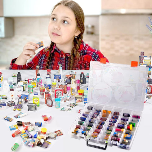 FULLCASE Collector Case for Mini Brands 5 Surprise Series 1 2 3 4 - Storage Organizer for Miniature Collectible Toys