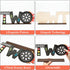 OSNIE Race Car Two Letter Sign Wooden Table Centerpiece, Let’s Go Racing Checkered Theme 2nd Party Supplies Decoration