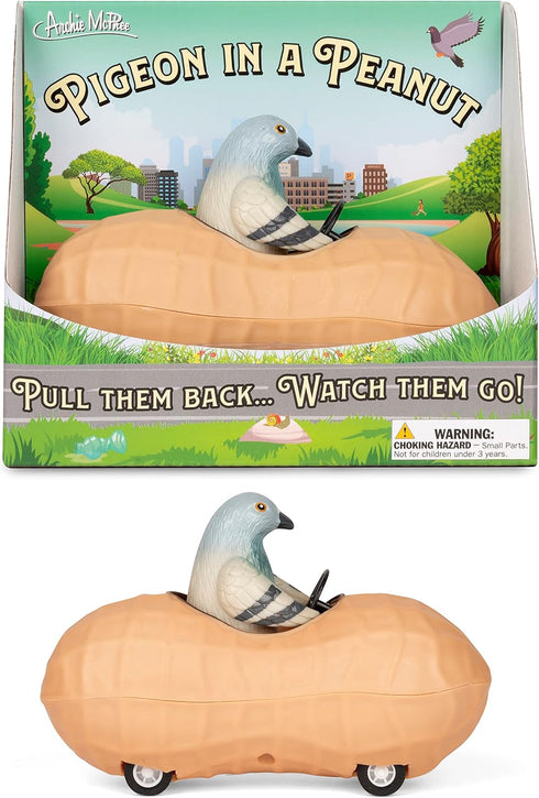 Accoutrements (13038) Archie Mcphee Pigeon in a Peanut Pull Back Toy Car