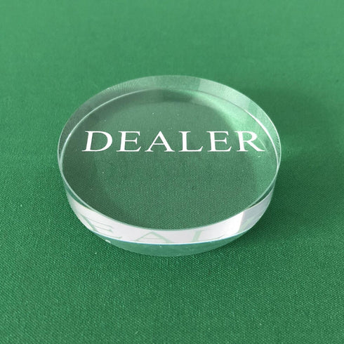 Yuanhe Transparent Poker Dealer Button - Crystal Casino Dealer for Poker Games