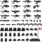 83 Pcs US Army Toy Soldiers Figures Battle Toy Set, Military Weapon Pack Compatible with Major Brand Building Blocks