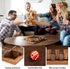 12 Inches 4-Way (2-4 [4 8 ropoda Shut The Box Dice Board Game Players) for Kids & Adults Sided Large Wooden Board Game