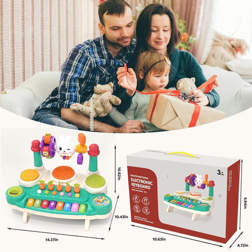 20 1 Set 6 9 12 18 1-4, 1 2 3 4 in Baby Musical Toys Interactive Piano Keyboard Drum for Month, Toddlers Educational